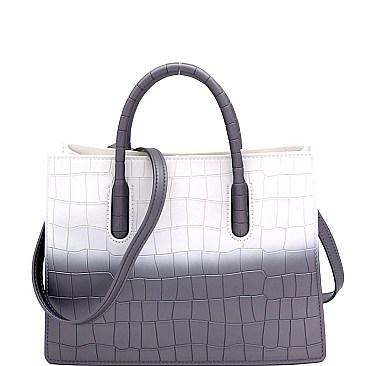 MULTICOLORED CROCODILE PRINT JELLY TOTE