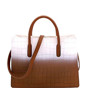 MULTICOLORED CROCODILE PRINT JELLY TOTE