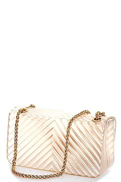 TENDER JELLY CHEVRON PATTERN CROSSBODY BAG