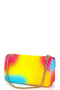 JELLY CHEVRON PATTERN CROSSBODY BAG