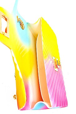 JELLY CHEVRON PATTERN CROSSBODY BAG