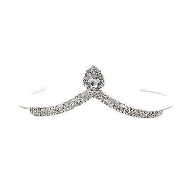 RHINESTONE  POINTY TEAR DROP HEADBAND SL71645