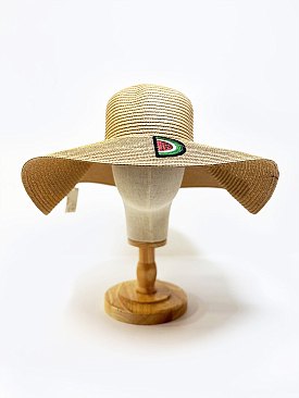 Wide Brim Fruit Patch Sun Straw Hat
