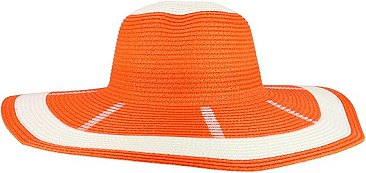 Fruit Designed Wide Brim Straw Braid Sun Hat