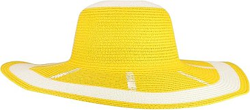 Fruit Designed Wide Brim Straw Braid Sun Hat
