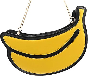 Cute Banana Shaped Shoulder Clutch Bag