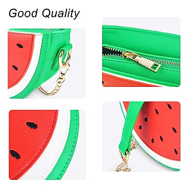 Novelty Cute Watermelon Shaped Shoulder Clutch