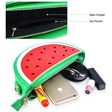 Novelty Cute Watermelon Shaped Shoulder Clutch