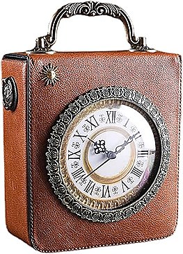 Real Royalty Clock Shoulder & Satchel Handbags