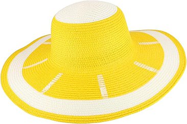 Fruit Designed Wide Brim Straw Braid Sun Hat