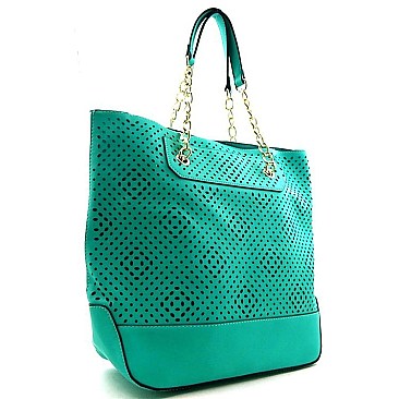 Bag In Bag Laser Cut Chain Handle Tote