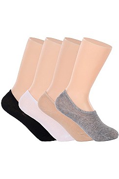 Pack of (12 Pieces)  Non-Slip Noshow Socks FM-GM109