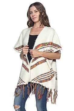 Fashionable Multi Tone Tassel Accent Vest FM-AV192