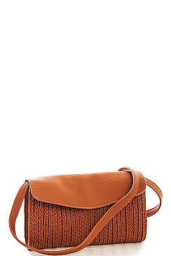 Triple 7 Street Level CUTE BRAIDED CHIC CROSSBODY BAG