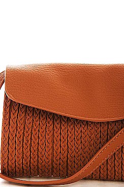 Triple 7 Street Level CUTE BRAIDED CHIC CROSSBODY BAG