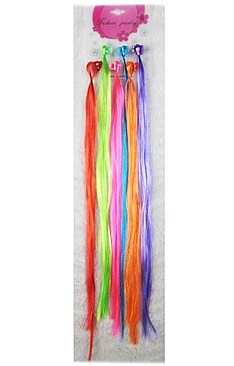 PACK OF 12 (6 PIECES EACH) ADORABLE ASSORTED COLOR HAIR EXTENSION
