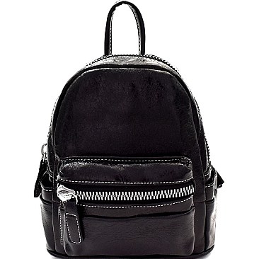 Two-Tone Metallic Medium Fashion Backpack MH-7743D