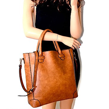 80321B-LP Leather-like 2 in 1 Fashion Tote
