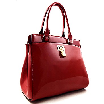 Padlock Patent Hot Colors Satchel