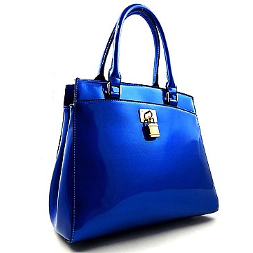 Padlock Patent Hot Colors Satchel