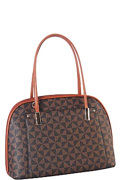 3 IN1 MONOGRAM SATCHEL SET WITH MATCHING WALLET