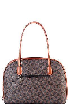 3 IN1 MONOGRAM SATCHEL SET WITH MATCHING WALLET