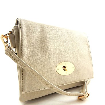 80889-LP Double Compartment Turn-lock Large Messenger