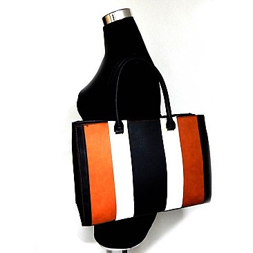 Color Block Classic Quality Satchel Bag