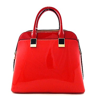 Boutique Accented Patent Tall Satchel