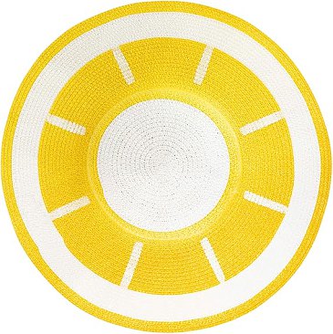 Fruit Designed Wide Brim Straw Braid Sun Hat