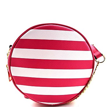 Dazzling Round Shape Stripe Print Pattern Messenger Bag