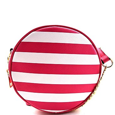 Dazzling Round Shape Stripe Print Pattern Messenger Bag