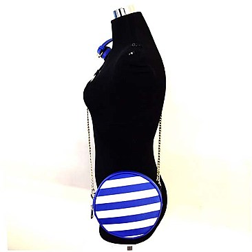 Dazzling Round Shape Stripe Print Pattern Messenger Bag