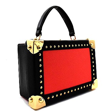 Studded Classic Box Satchel