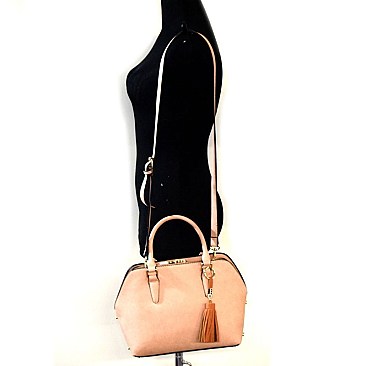 81322-LP Tassel Accent 3 Compartment Classy Satchel