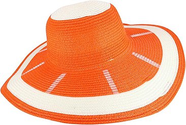 Fruit Designed Wide Brim Straw Braid Sun Hat