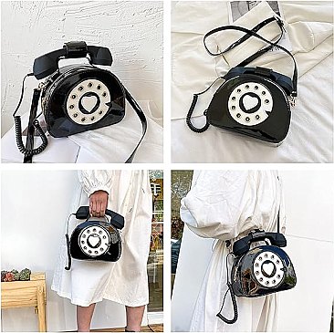 Working Wire Connetion TELEPHONE Shaped Satchel Bag