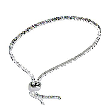 Modish Rhinestone Sliding Adjuster Bracelet