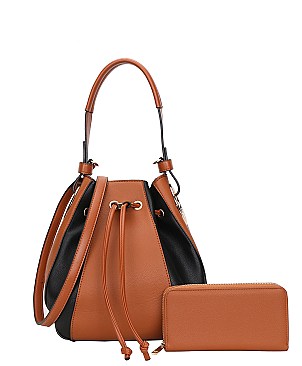 2 in 1 Drawing Hobo Bag With Wallet
