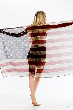 AMERICAN FLAG FASHION SCARF