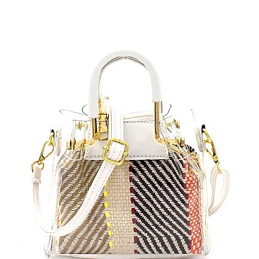 Metal Handle 2 in 1 Clear Transparent Shoulder Bag MH-8611-6