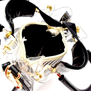 Metal Handle 2 in 1 Clear Transparent Shoulder Bag MH-8611-6