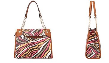 3 in 1 Zebra Satchel Wallet Set