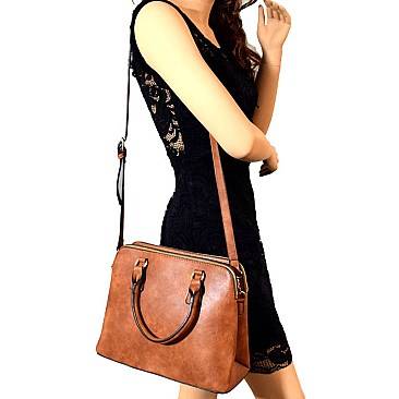 87013-LP Compartment Simple 2 Way Satchel