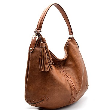 87063-LP Tassel Accent Bohemian Hobo