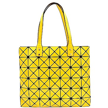 87221-LP Geometry Patchwork Light-weight Shopper Tote