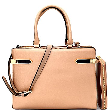 [S]87381-LP Multi-Compartment Hardware Work Satchel Wallet SET
