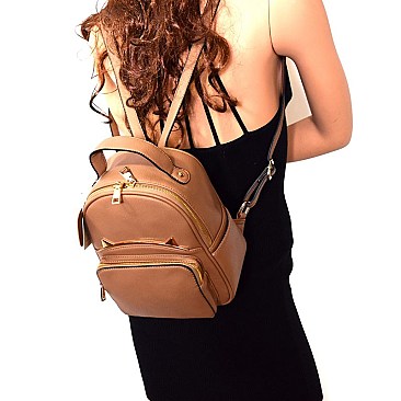 87408-LP Unique Cat Ear Hardware Accent Fashion Backpack