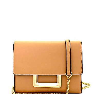 87503-LP Hardware Accent Compartment Chain Crossbody