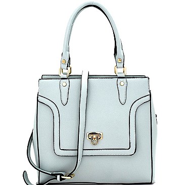 87520A-LP Flip-Lock Accent 2-Way Structured Satchel